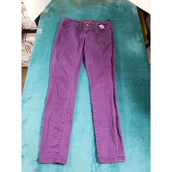 Lucky Brand Jeans Size 6 Womens Purple Stretch Pants Mid Rise Charlie Skinny - Picture 2 of 14